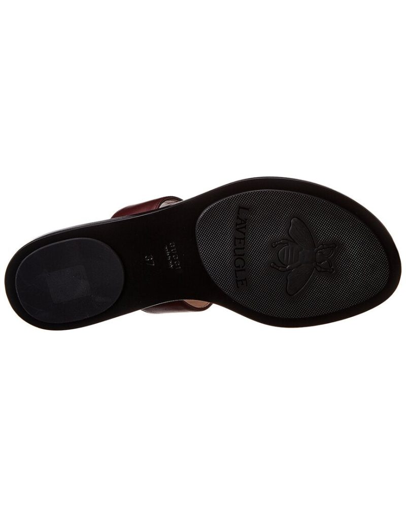 Gucci Double G Leather Sandal - Barde - Image 4