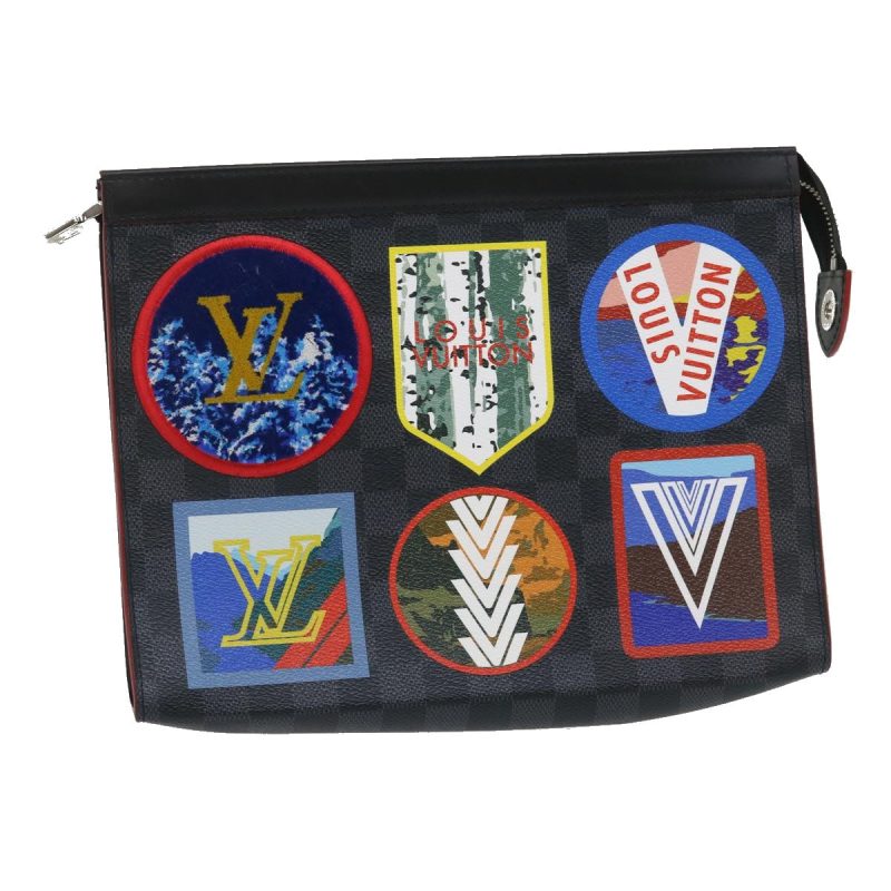 Louis Vuitton Pochette Voyage  Canvas Clutch Bag - Barde