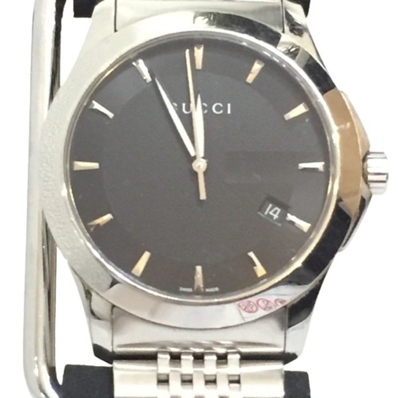 Gucci G-Timeless   Stainless Steel Wristwatch (Pre-Owned) - Barde - Image 2
