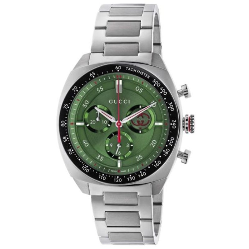 Gucci Men's Interlocking Green Dial Watch - Barde