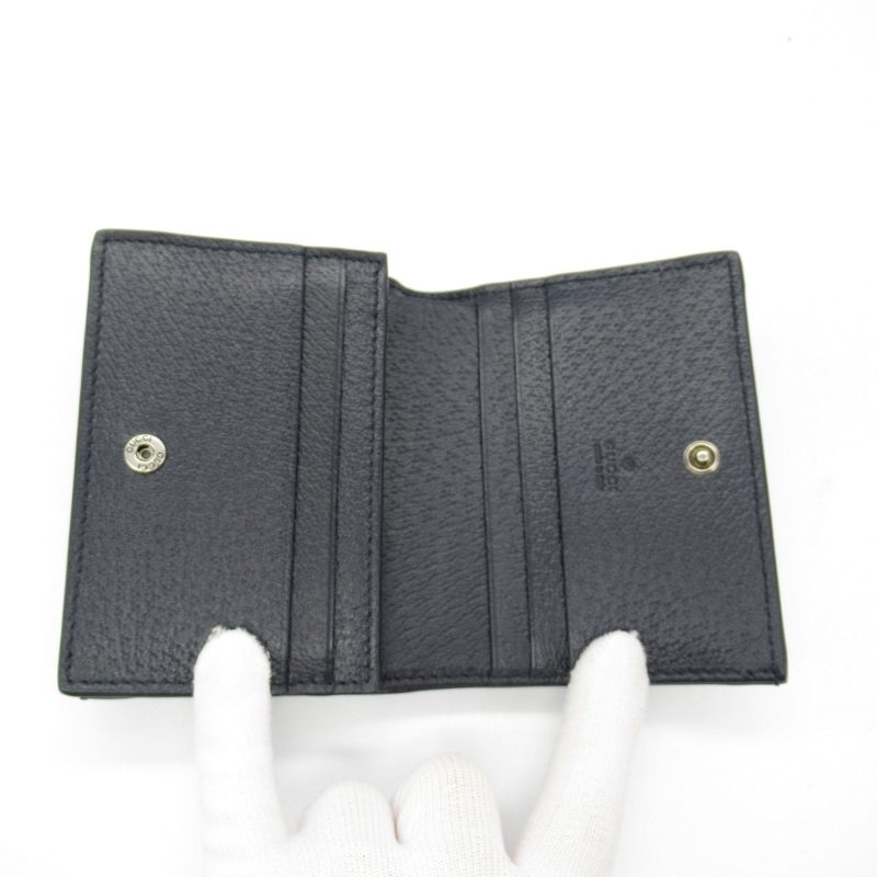 Gucci  Navy Coated Canvas Leather Wallet (Bi-Fold) (Pre-Owned) - Barde - Image 6