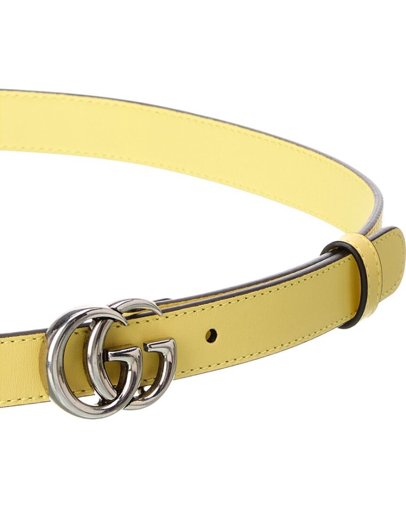 Gucci Double G Thin Leather Belt - Barde - Image 2