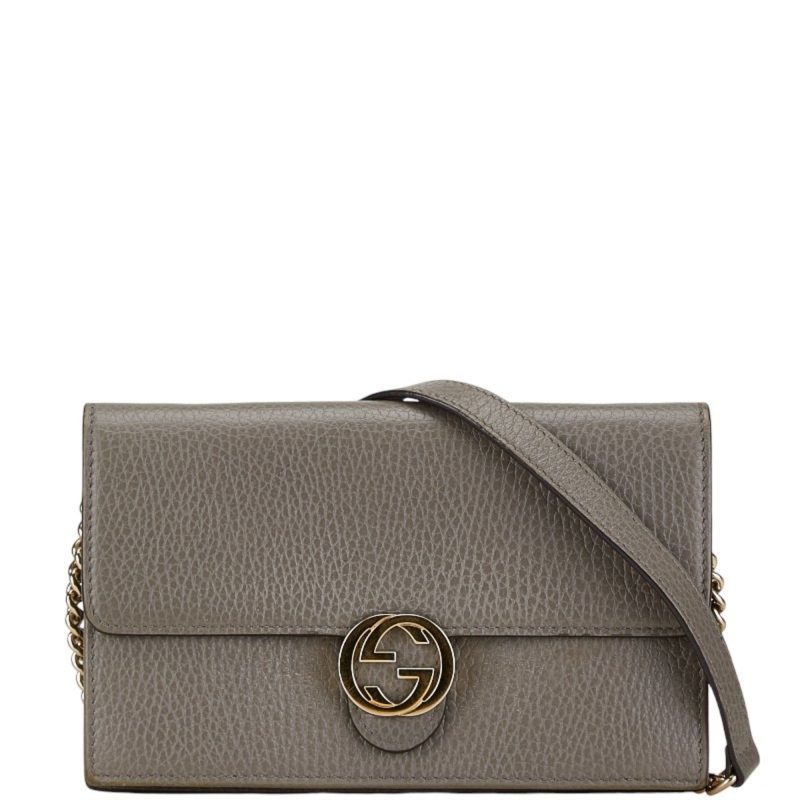 Gucci  Leather Chain/Shoulder Wallet (Pre-Owned) - Barde
