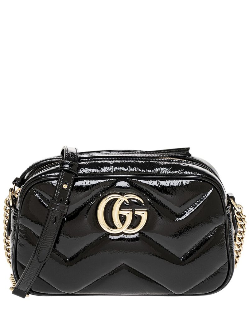 Gucci GG Marmont Small Patent Crossbody - Barde