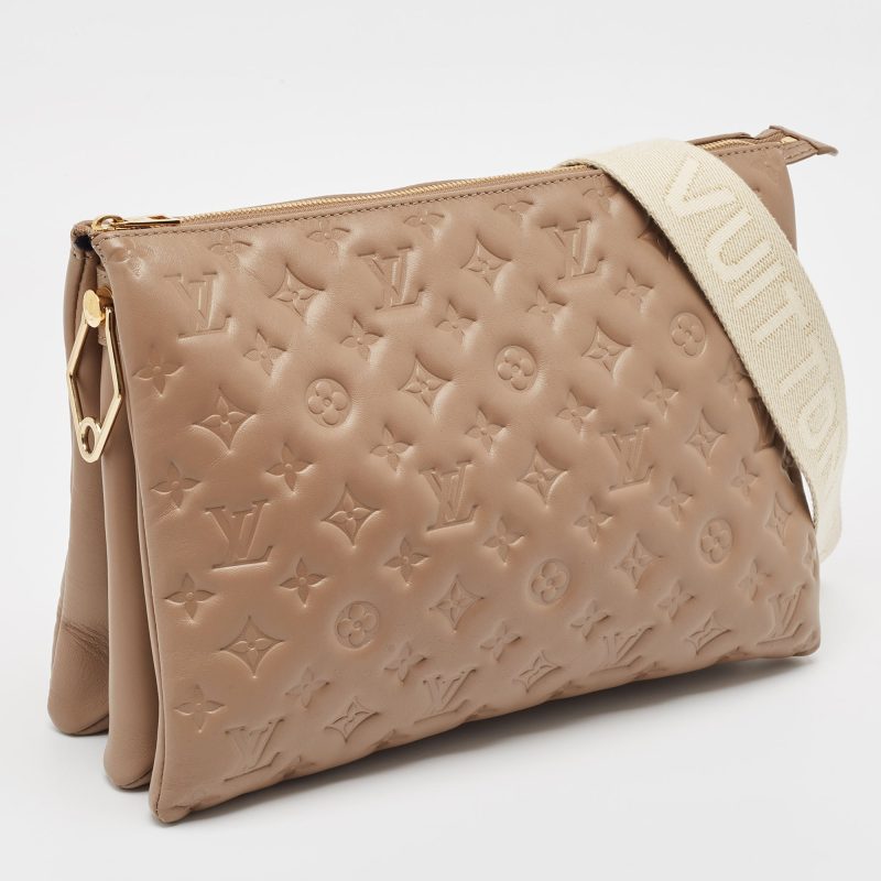 Louis Vuitton Taupe Monogram Puffy Leather Coussin Mm Bag - Barde - Image 2