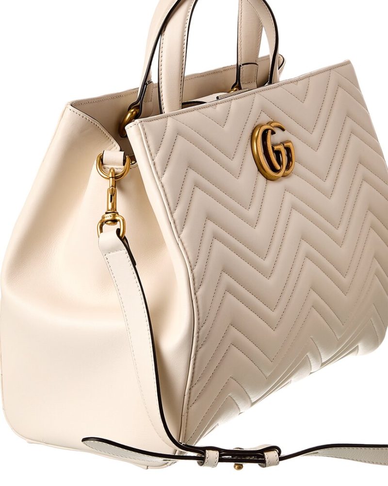 Gucci GG Marmont Medium Leather Tote - Barde - Image 3