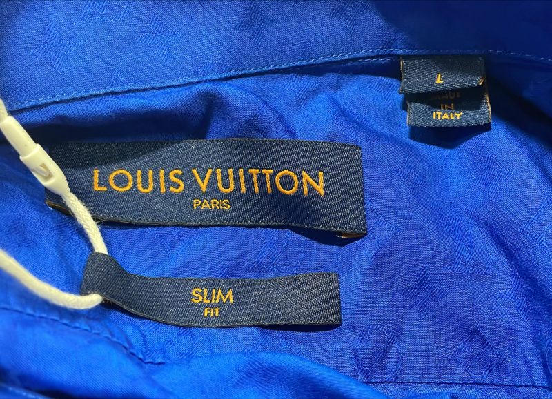 Louis Vuitton Monogram Long Sleeve Shirt in Blue Cotton - Barde - Image 6