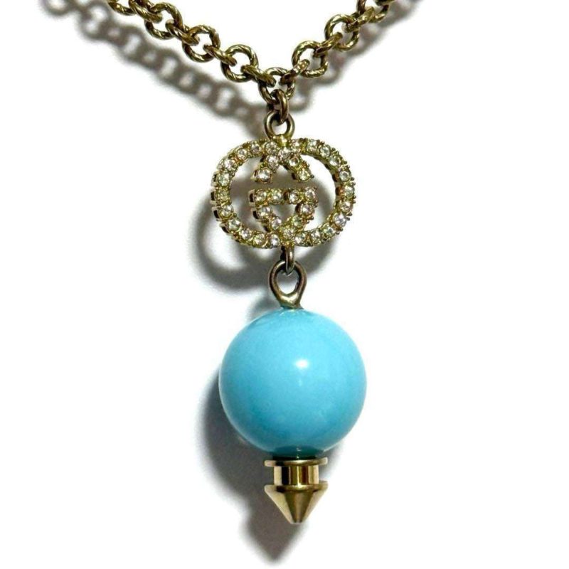 Gucci Metal Plastic Rhinestone Necklace (Pre-Owned) - Barde - Image 2