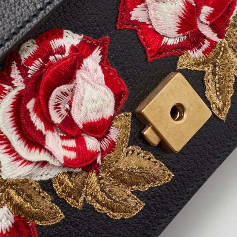 Gucci  Leather Medium Embroidered Web Dionysus Shoulder Bag - Barde - Image 6