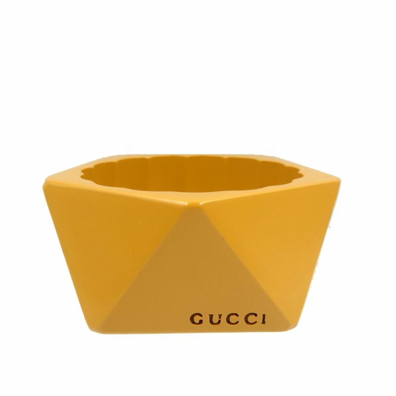 Gucci Mustard yellow Leather Bangle (Pre-Owned) - Barde