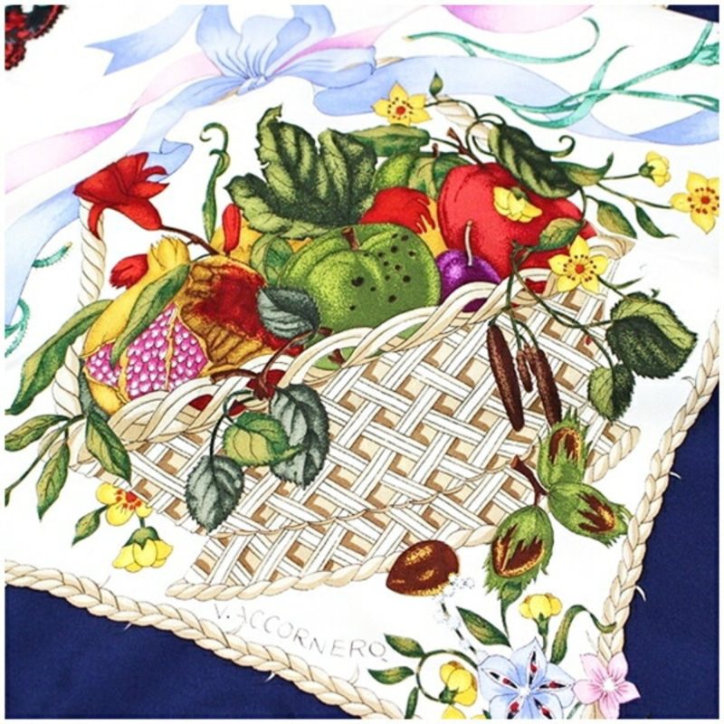 Gucci  Navy Silk Scarf (Pre-Owned) - Barde - Image 6