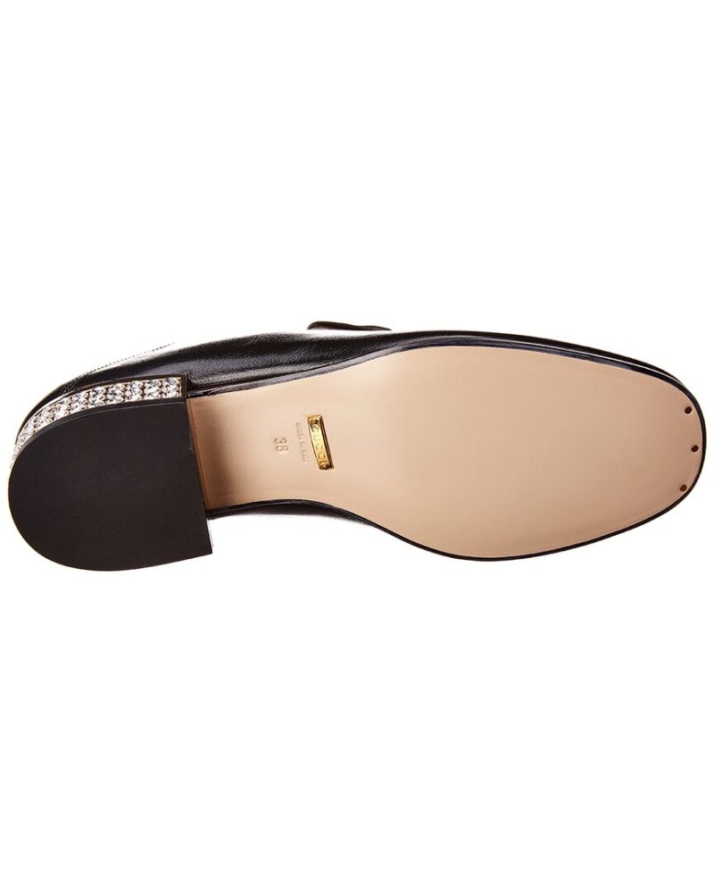 Gucci Mister Crystal Embellished Leather Loafer - Barde - Image 4
