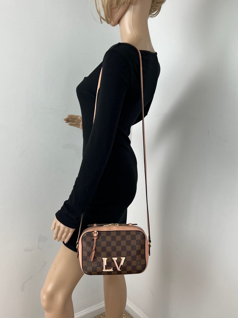 Louis Vuitton Santa Monica Damier Ebene Pink Leather Crossbody Bag - Barde - Image 4