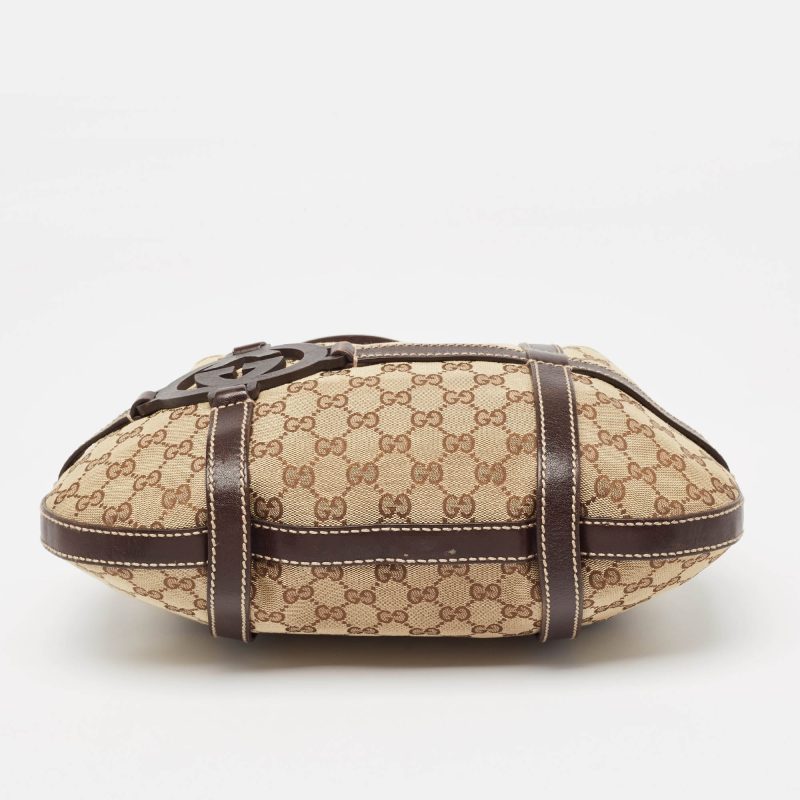 Gucci /ebony Gg Canvas And Leather Royal Hobo - Barde - Image 6