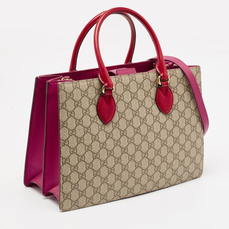 Gucci Tricolor Gg Supreme Canvas And Leather Top Handle Bag - Barde - Image 2