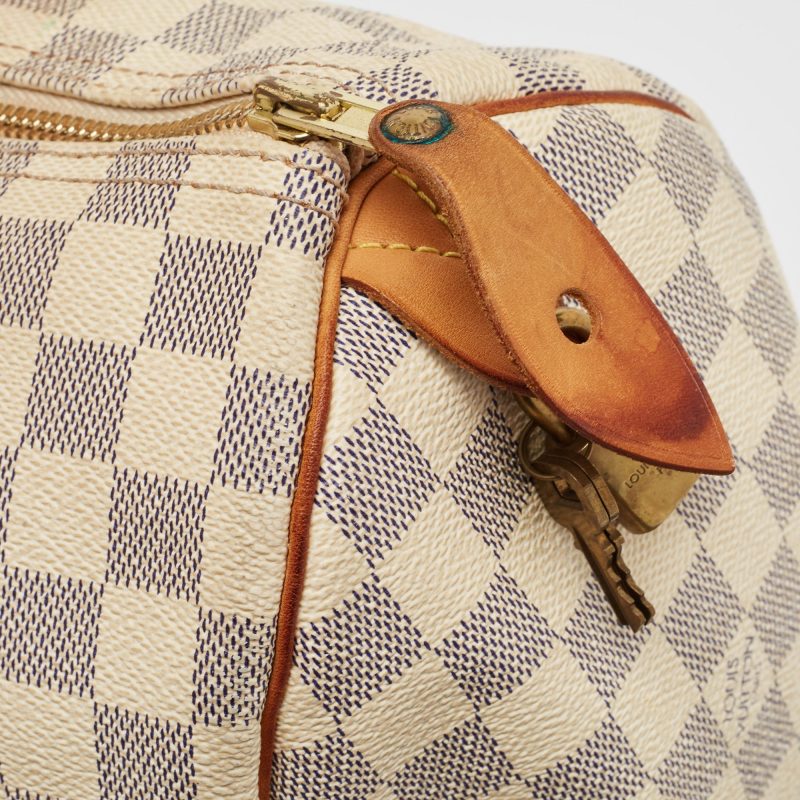 Louis Vuitton Damier Azure Canvas Speedy 30 Bag - Barde - Image 6