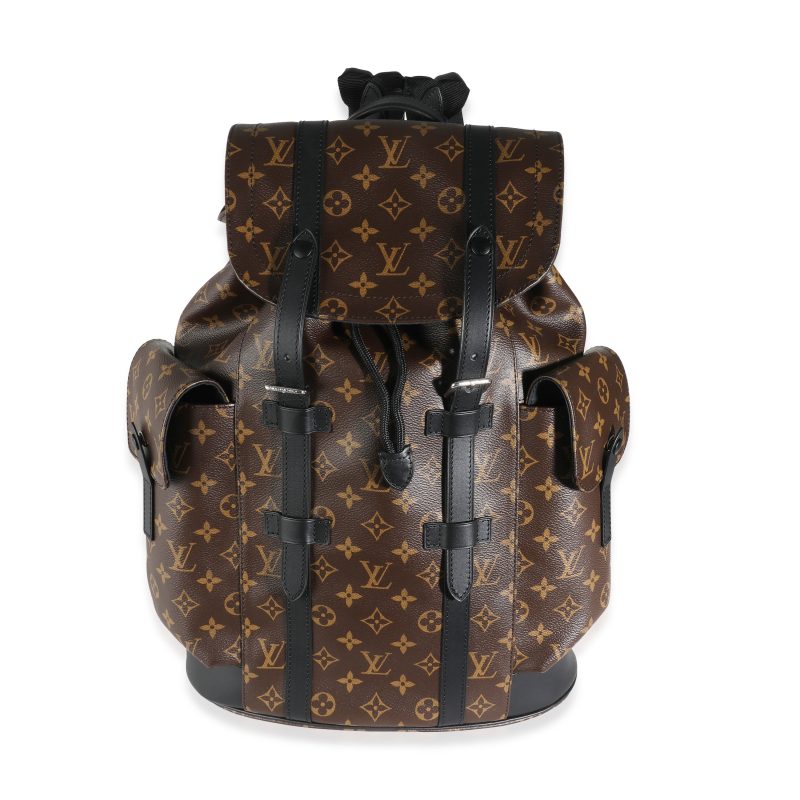 Louis Vuitton Monogram Macassar Canvas Christopher Backpack MM - Barde