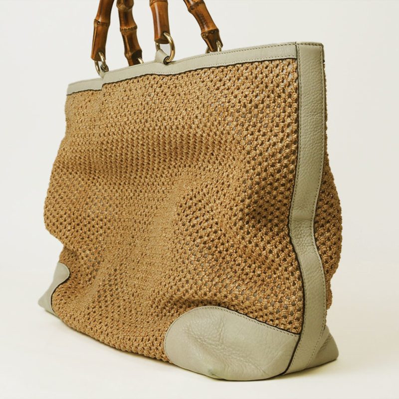 Gucci  Hemp Leather Handbag Tote Bag (Pre-Owned) - Barde - Image 2