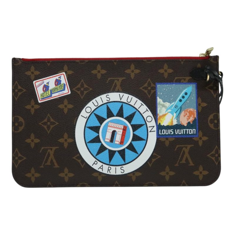 Louis Vuitton Neverfull Pouch  Canvas Clutch Bag - Barde - Image 2