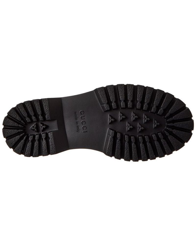 Gucci Web Leather Loafer - Barde - Image 4