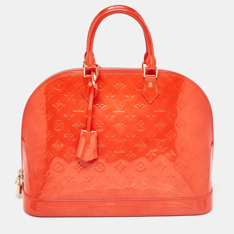 Louis Vuitton Rouge Grenadine Monogram Vernis Alma Gm Bag - Barde