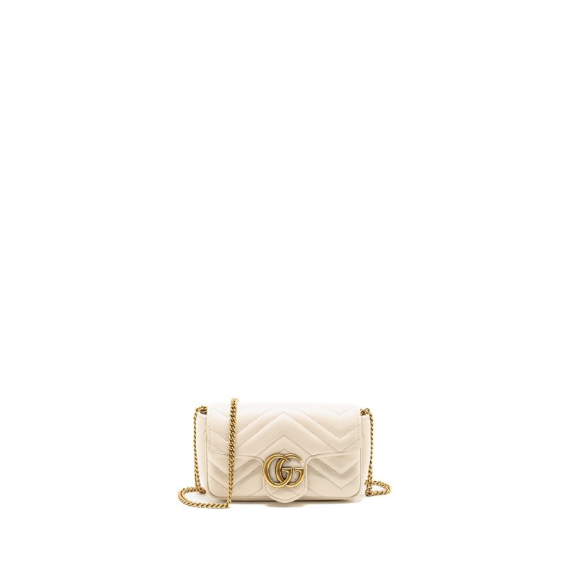 Gucci GG Marmont Super Mini Calfskin White GHW - Barde