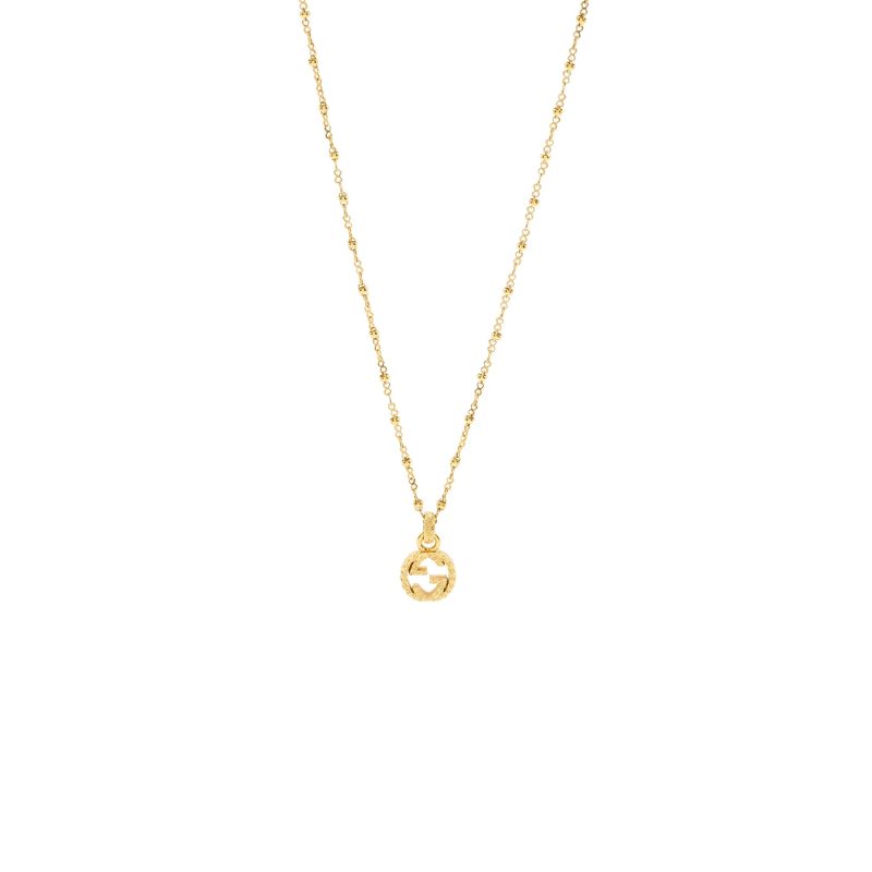 Gucci Yellow Gold Necklace With Interlocking G - Barde