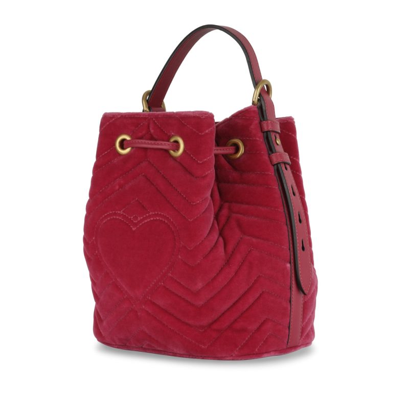 Gucci Marmont Bucket - Pink Velvet - Barde - Image 3