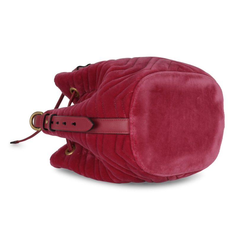 Gucci Marmont Bucket - Pink Velvet - Barde - Image 5