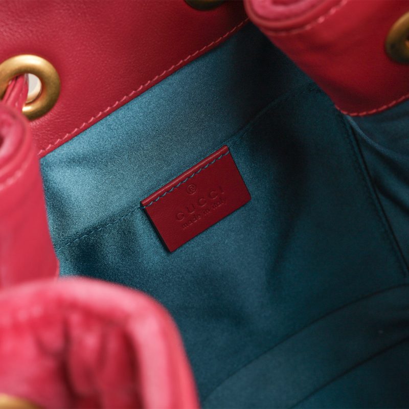 Gucci Marmont Bucket - Pink Velvet - Barde - Image 7