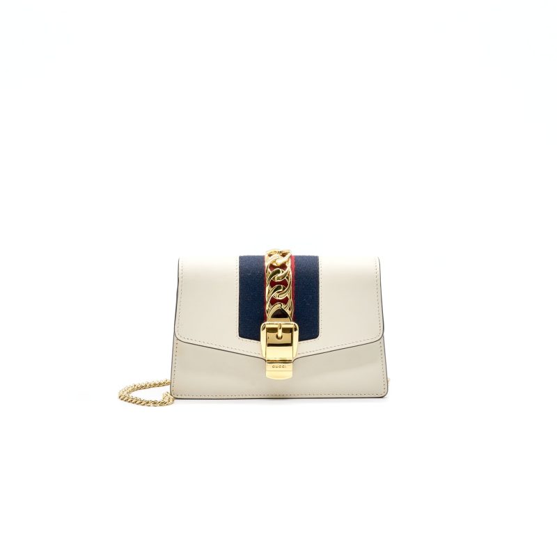 Gucci Sylvie Super mini Bag white with GHW - Barde