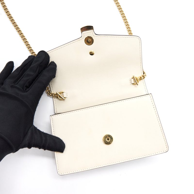 Gucci Sylvie Super mini Bag white with GHW - Barde - Image 8