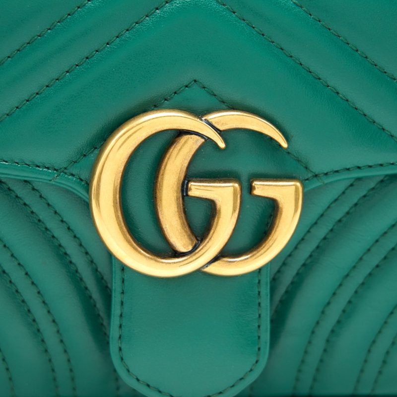 Gucci Mini Marmont Green GHW - Barde - Image 8