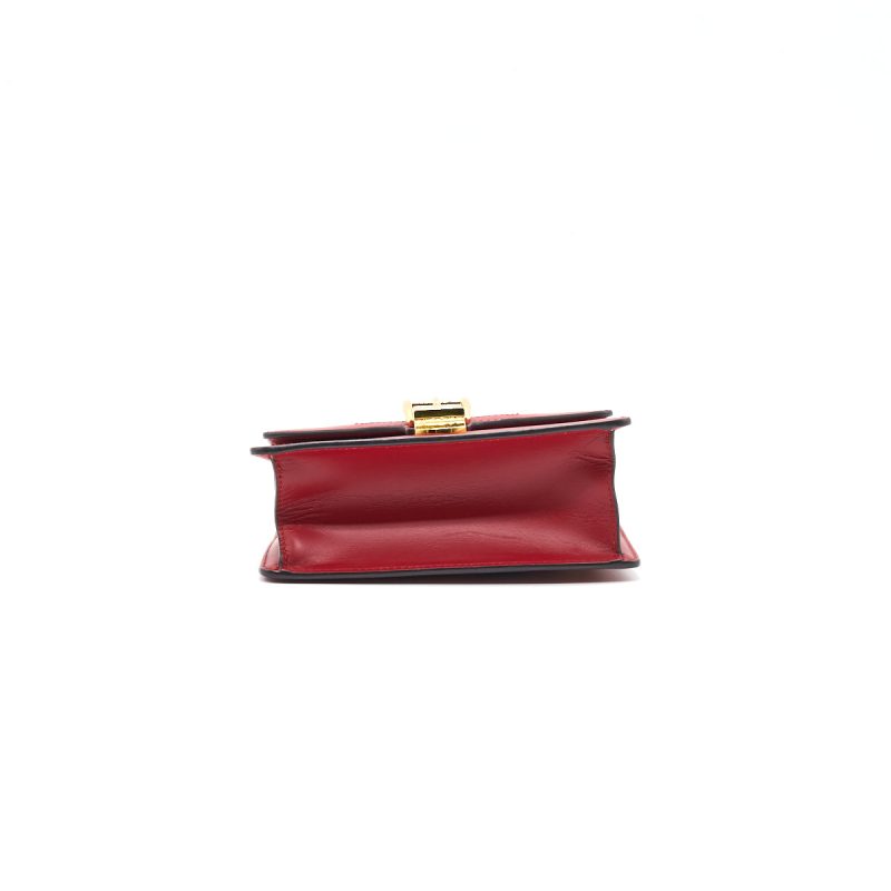 Gucci Sylvie Leather Mini Chain Bag Red - Barde - Image 5