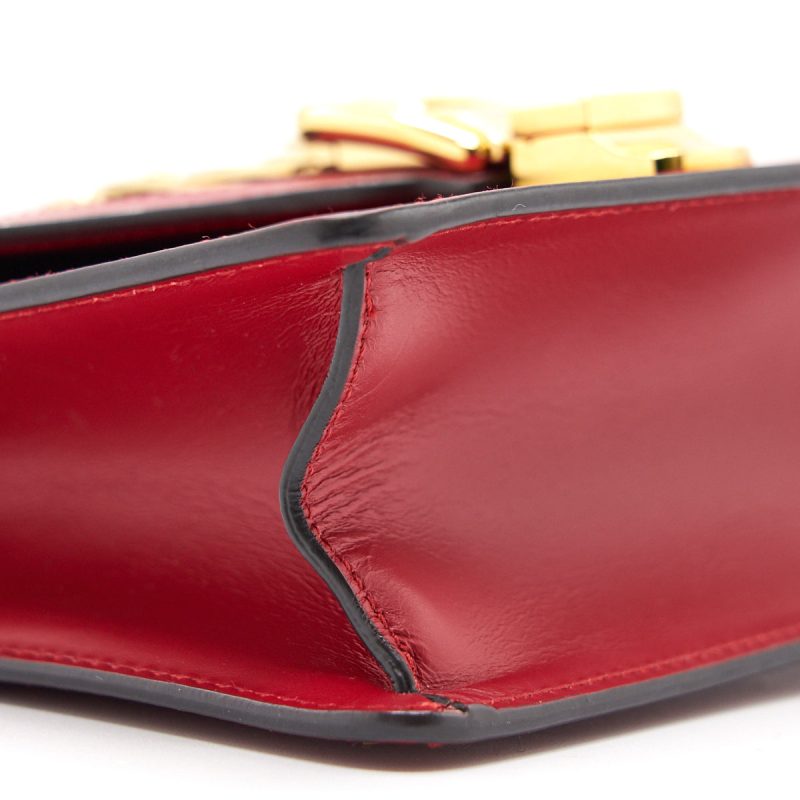 Gucci Sylvie Leather Mini Chain Bag Red - Barde - Image 6