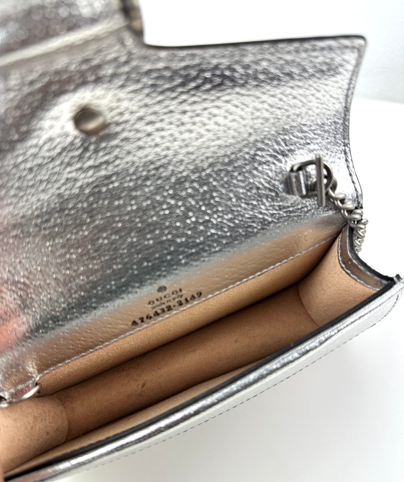 Gucci GG Dionysus Super Mini Bag Silver - Barde - Image 7