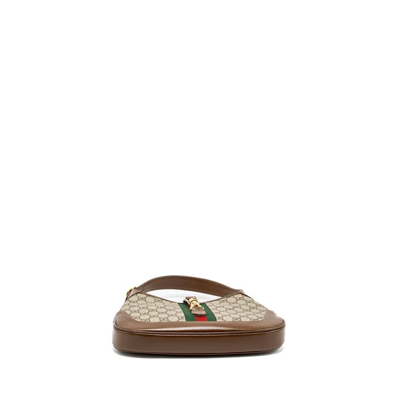 Gucci Jackie 1961 Small Shoulder Bag GG Supreme Canvas/Calfskin Brown/Multicolour GHW - Barde - Image 5