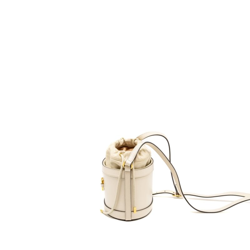 Gucci 1955 Horsebit Bucket Tote Bag Calfskin White GHW - Barde - Image 4