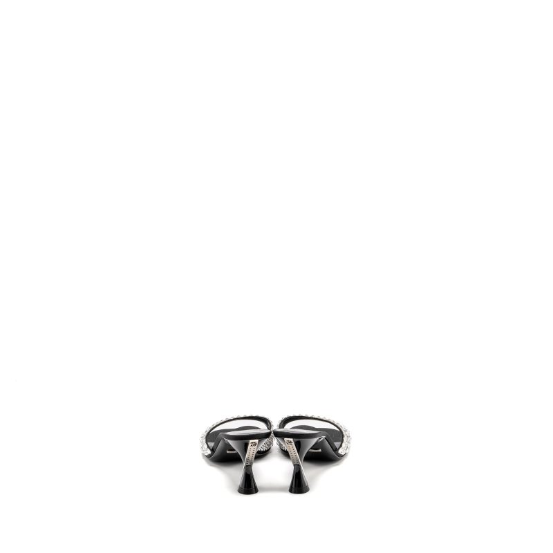 Gucci Size 37 Crystal-Embellished Stain Sandals Black - Barde - Image 3
