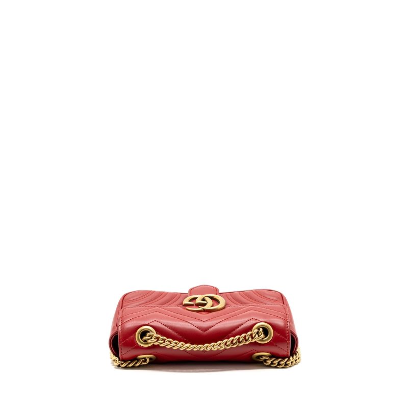 Gucci mini GG marmont shoulder bag calfskin red GHW - Barde - Image 5