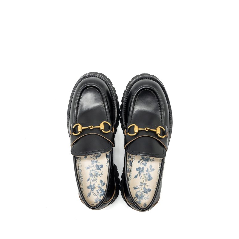 Gucci size 38 Jordan loafer calfskin black GHW - Barde - Image 4