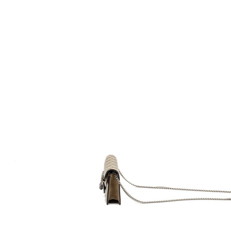 Gucci Super Mini Dionysus GG Supreme Canvas/Suede Brown SHW - Barde - Image 4