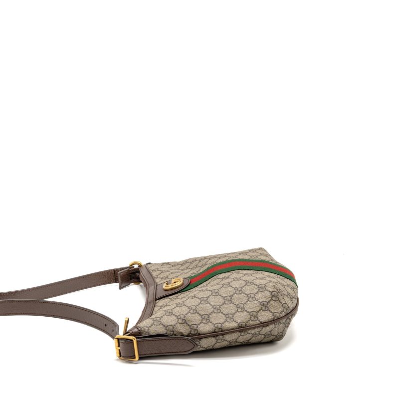 Gucci Small Ophidia Half Moon Crossbody Hobo Bag GG Supreme Canvas GHW - Barde - Image 3
