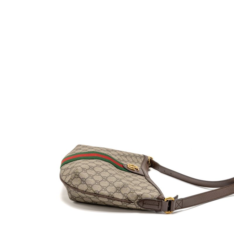 Gucci Small Ophidia Half Moon Crossbody Hobo Bag GG Supreme Canvas GHW - Barde - Image 4