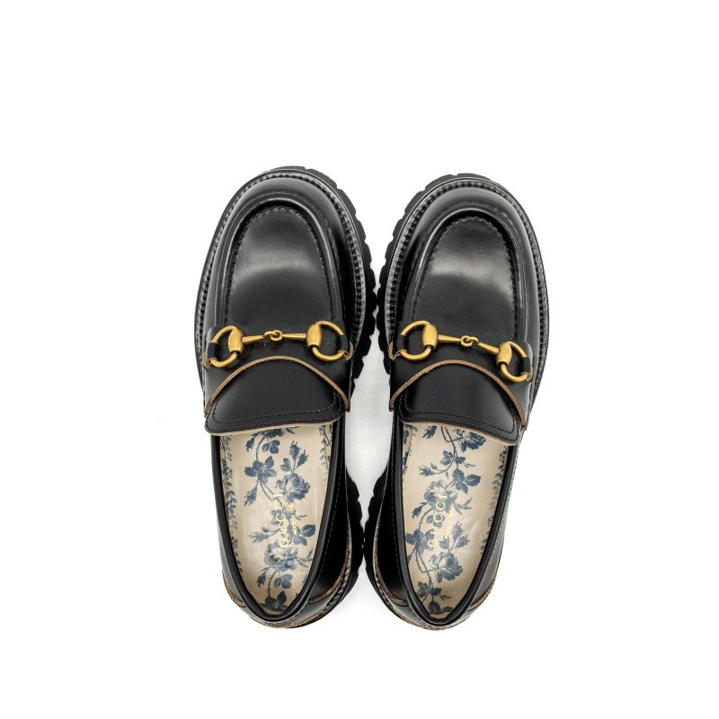 Gucci Size 37 Jordan Loafer Calfskin Black GHW - Barde - Image 4