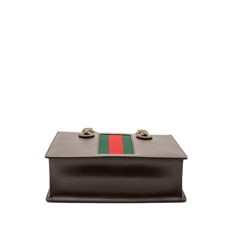Gucci top handle tote bag calfskin dark brown GHW - Barde - Image 5