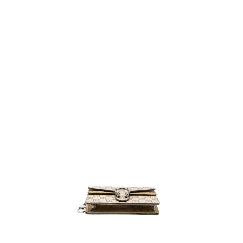 Gucci Dionysus Super Mini Bag GG Supreme/Suede Beige SHW - Barde - Image 5
