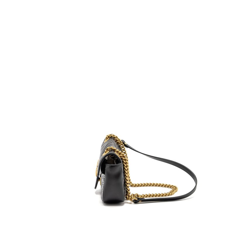 Gucci Mini GG Marmont Shoulder Bag Calfskin Black GHW - Barde - Image 3