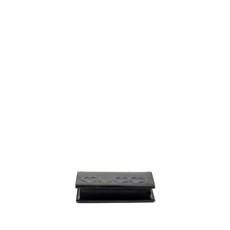 Gucci flap wallet on chain calfskin black SHW - Barde - Image 5