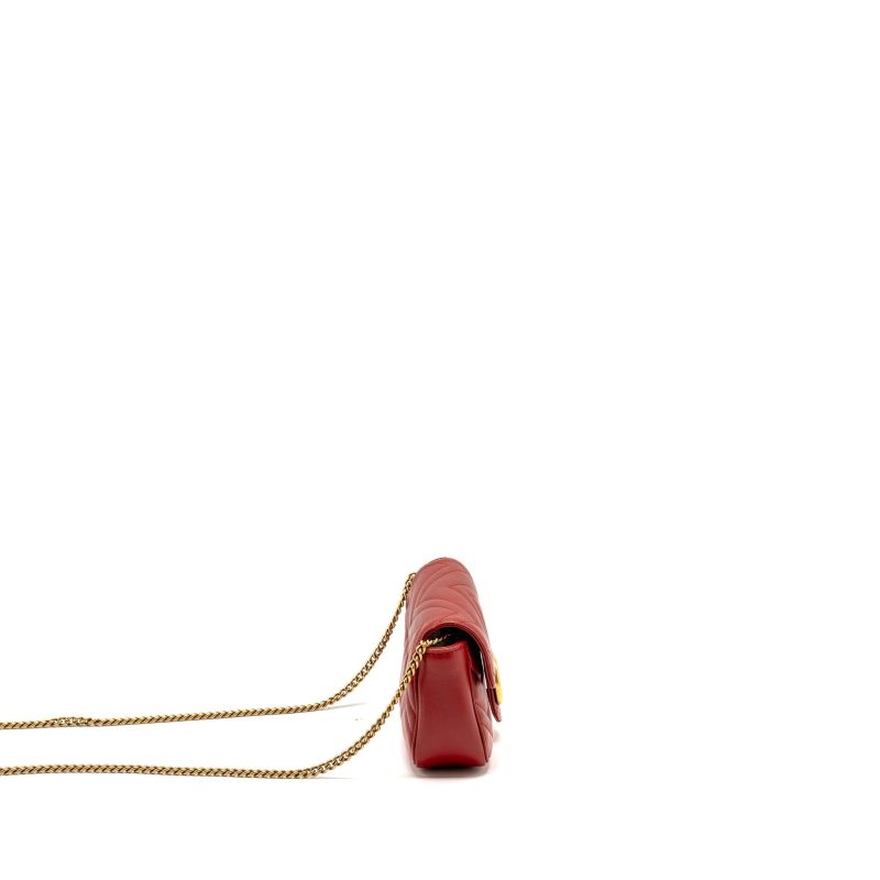 Gucci Super Mini GG Marmont Calfskin Red GHW - Barde - Image 3